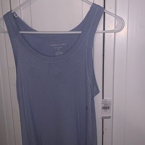 American Eagle blue tank top.